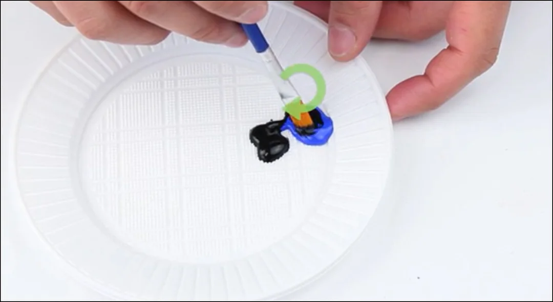 cách sửa lỗi khi pha màu xanh dương đậm bị xỉn