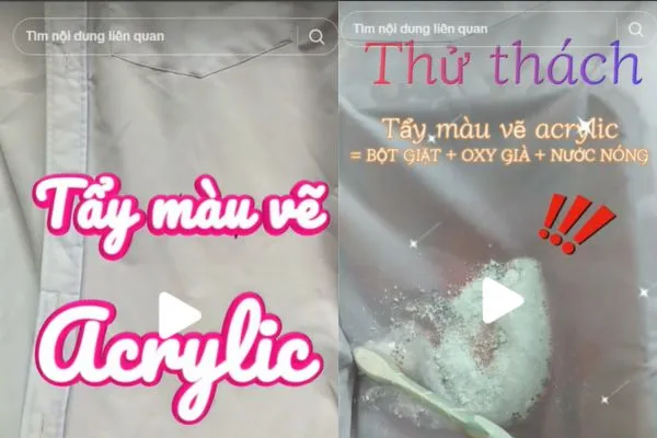 tẩy màu tô tượng bám trên quần áo hiệu quả