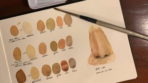 Cách trộn màu da bằng màu nước