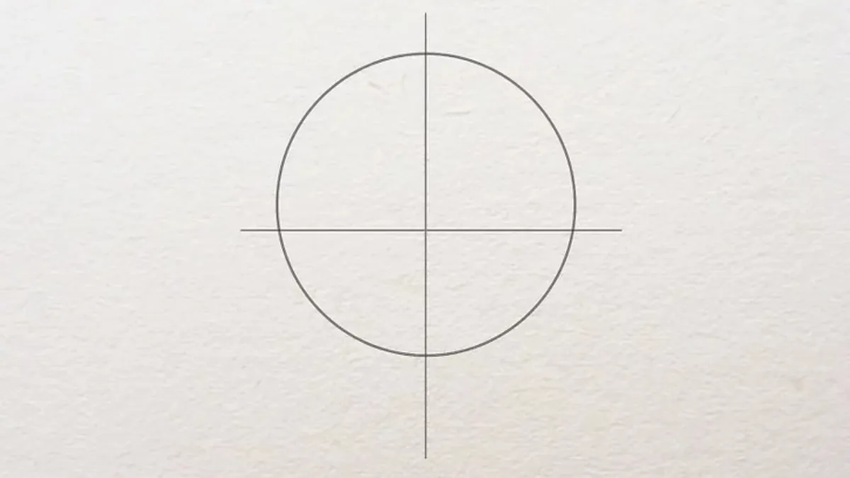 Hướng dẫn phác thảo khối đầu nhân vật nữ cơ bản bằng hình tròn và trục tọa độ