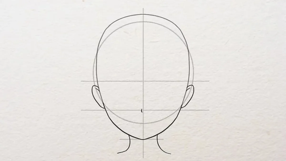 Vị trí chính xác để vẽ mũi và tai theo phong cách Anime Nhật Bản