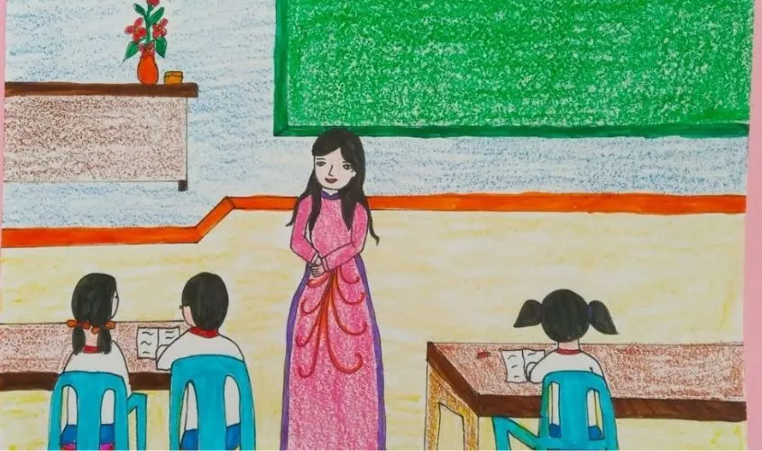 Ước mơ làm cô giáo được phác họa rõ nét