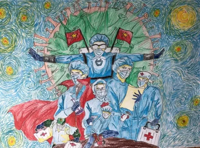 Cảnh người dân vui mừng ăn mừng chiến thắng dịch bệnh mang lại bình yên