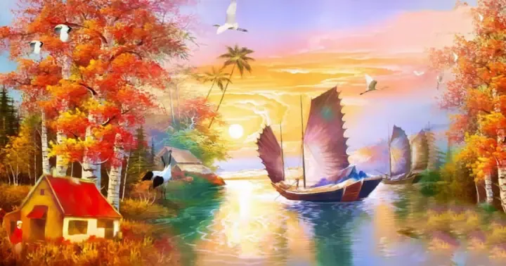 Cảnh non nước hữu tình với những ngọn núi hùng vĩ và dòng sông xanh biếc