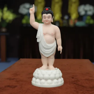 Tượng Phật Đản Sanh nhỏ áo trắng