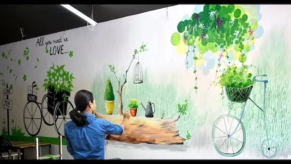 Chi phí vẽ tranh tường phụ thuộc vào độ phức tạp và diện tích thi công