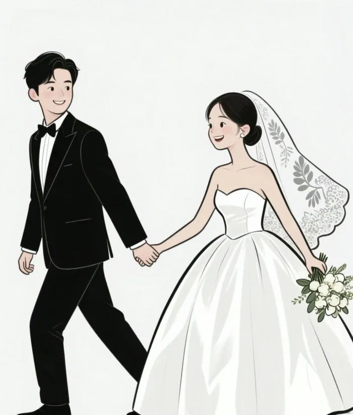 chibi đôi cùng nhau đi dạo