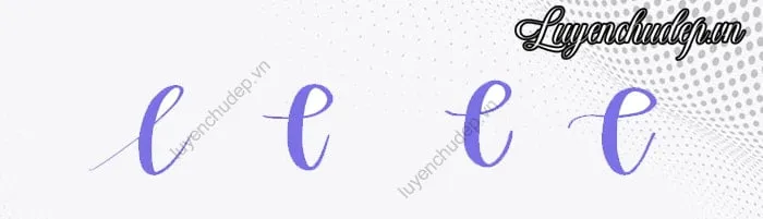 Chữ e thường cách điệu sáng tạo