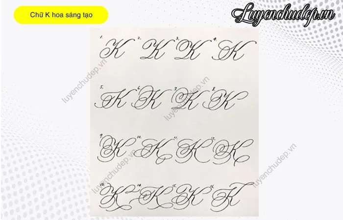 Nghệ thuật biến tấu chữ K hoa mang đậm phong cách cá nhân và nghệ thuật