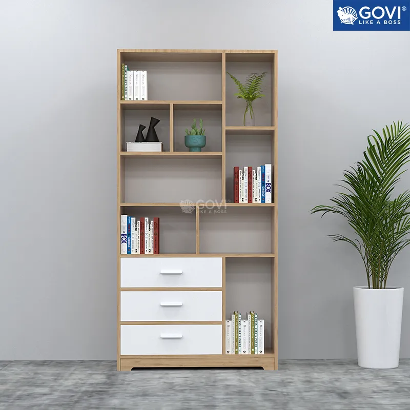 Kệ sách CL180-08 mang lại vẻ đẹp bề thế trang trọng cho khu vực làm việc hoặc phòng khách