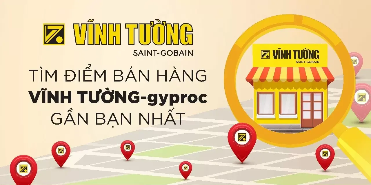 Hệ thống cửa hàng thạch cao Vĩnh Tường
