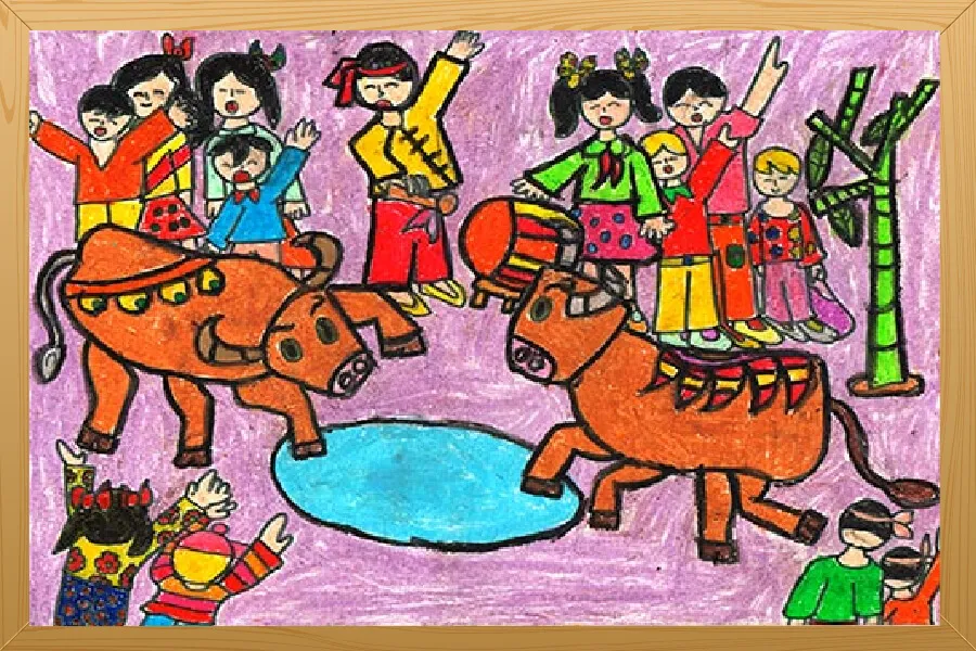 Cuộc tranh tài quyết liệt giữa hai chú trâu trong ngày hội truyền thống