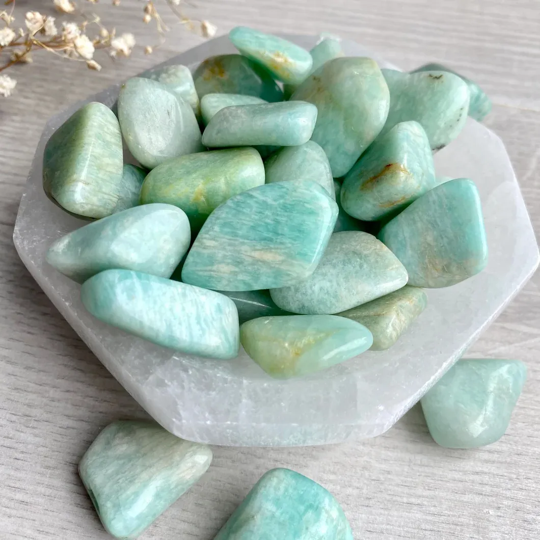 Đá phong thủy xanh bạc hà amazonite
