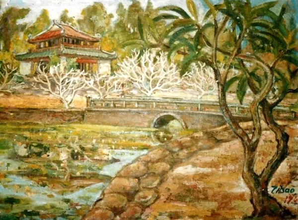 Đại nội Huế - tác phẩm quý giá đang có nguy cơ bị hỏng của cố họa sĩ Tôn Thất Đào