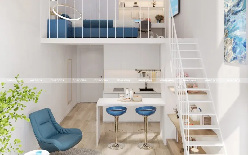 Thiết kế phòng trọ có gác với bố cục tối ưu và ánh sáng tự nhiên