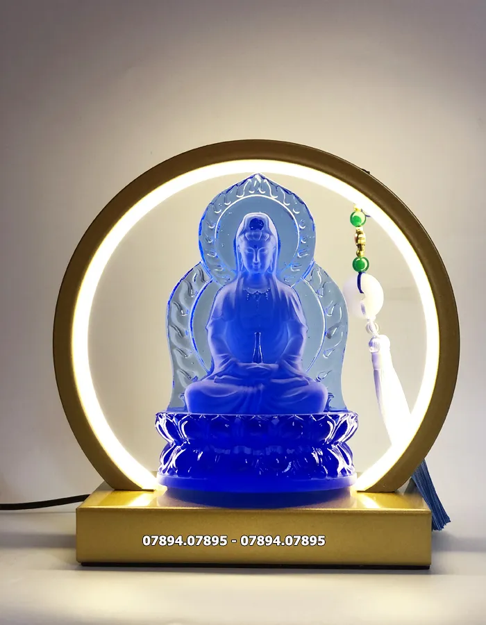 Địa chỉ mua tượng Phật Quan Âm để bàn lưu ly xanh biển uy tín