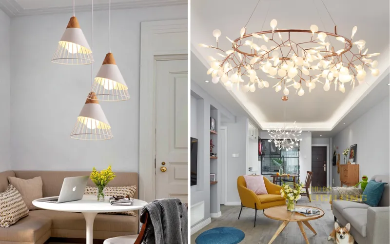 Đèn thả trang trí 3 bóng với kiểu dáng độc đáo tạo điểm nhấn cho nội thất