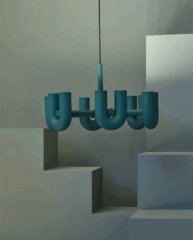 Đèn thả trang trí quán hình chữ U sáng tạo HX021