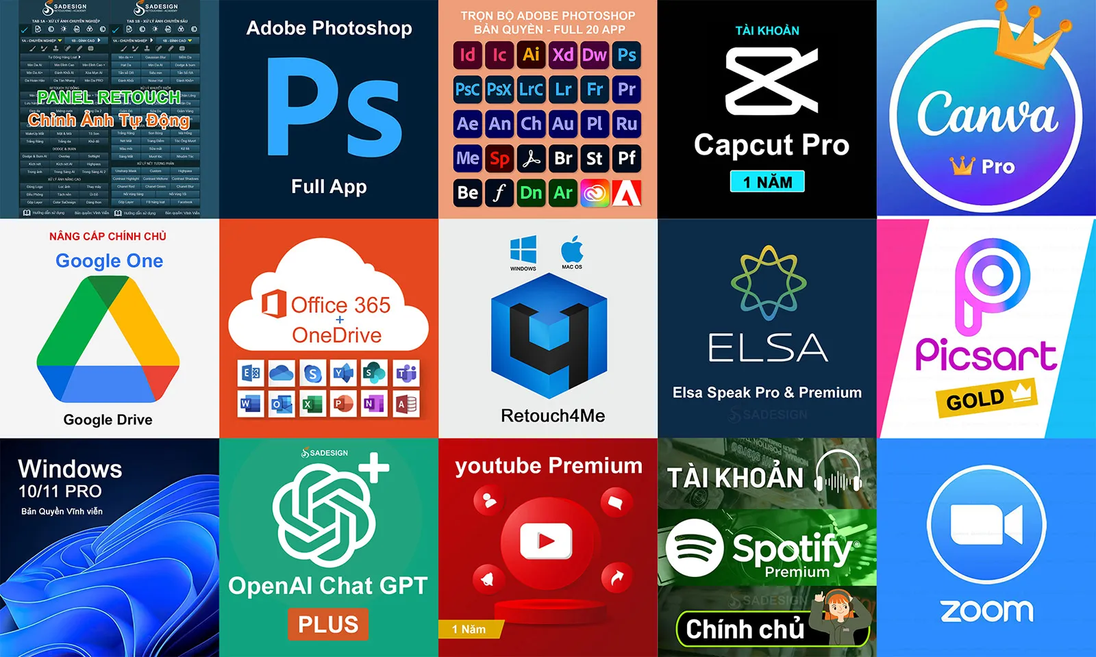 Dịch vụ cung cấp tài khoản phần mềm bản quyền uy tín tại Việt Nam
