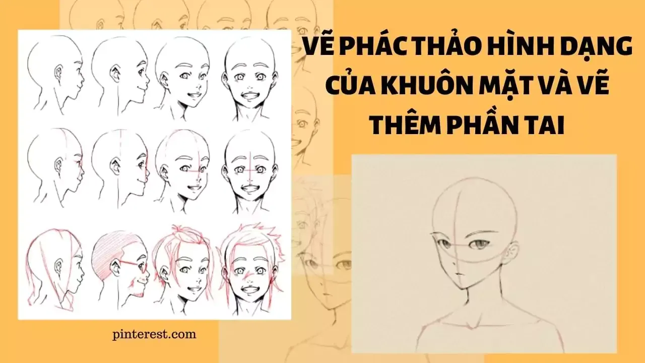 Định hình khuôn mặt trong cách vẽ nhân vật truyện tranh nam hoàn chỉnh