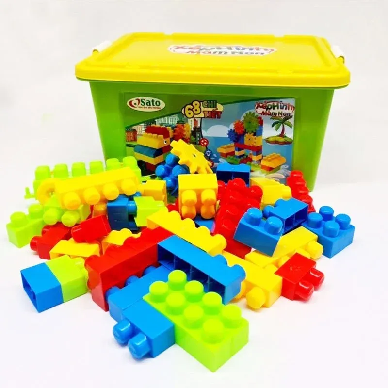 Bộ đồ chơi xếp hình mầm non Sato60 (68 chi tiết)