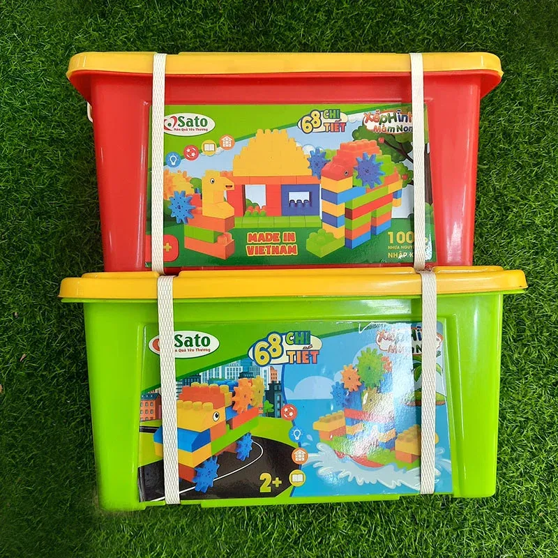 Bộ đồ chơi xếp hình mầm non Sato60 (68 chi tiết)