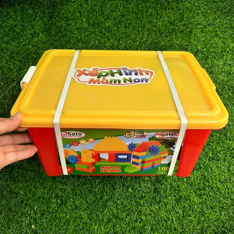 Bộ đồ chơi xếp hình mầm non Sato60 (68 chi tiết)