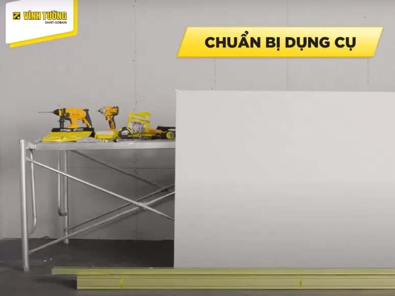 Dụng cụ và vật tư thi công tấm thạch cao chuẩn an toàn không chì