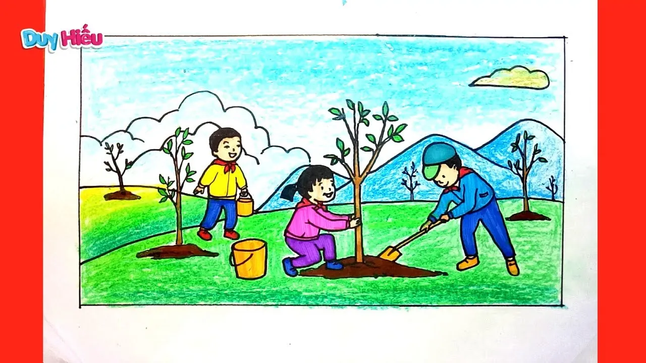 Giáo dục trẻ em về trách nhiệm bảo vệ môi trường qua từng nét vẽ