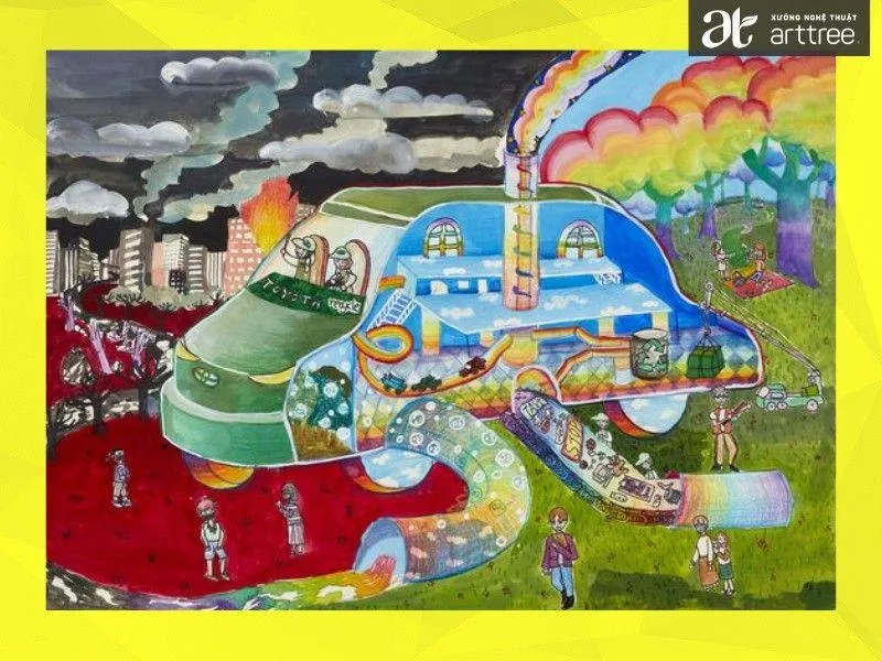 Gợi ý sáng tạo thêm các mẫu tranh vẽ ý tưởng trẻ thơ lớp 4 và lớp 5