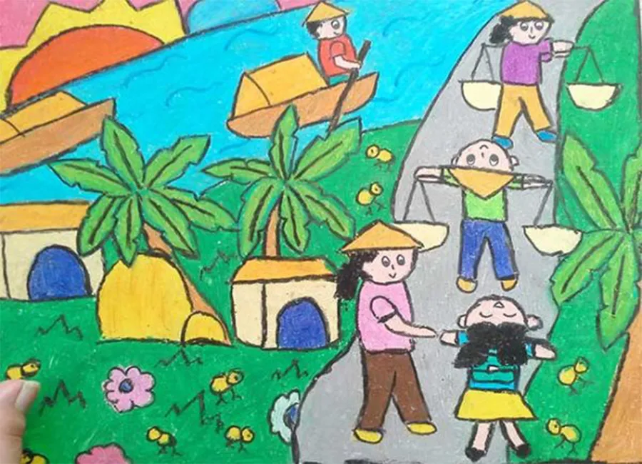 Gợi ý tranh vẽ cuộc sống thường ngày tái hiện vẻ đẹp sinh hoạt quanh em