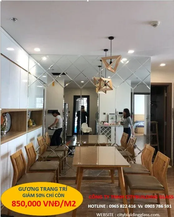 Gương trang trí bàn ăn