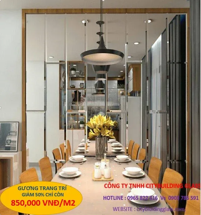 Gương trang trí bàn ăn