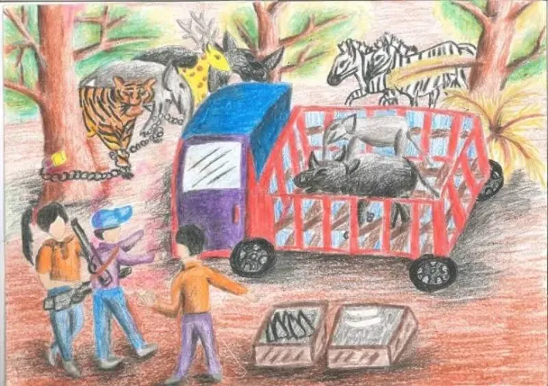 Hành động trồng cây gây rừng để tạo dựng ngôi nhà cho muôn thú