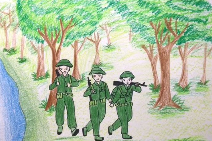 Tranh Vẽ Chú Bộ Đội Hành Quân Ý Nghĩa Và Đẹp Nhất