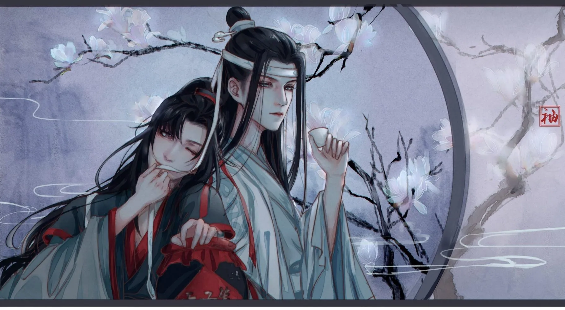 Tượng Ngụy Vô Tiện và Lam Vong Cơ từ phim hoạt hình đam mỹ lung linh