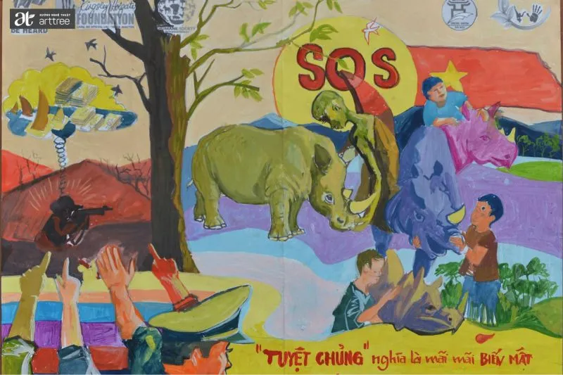 Hình ảnh đối lập nhắc nhở con người về quyền tự do của động vật