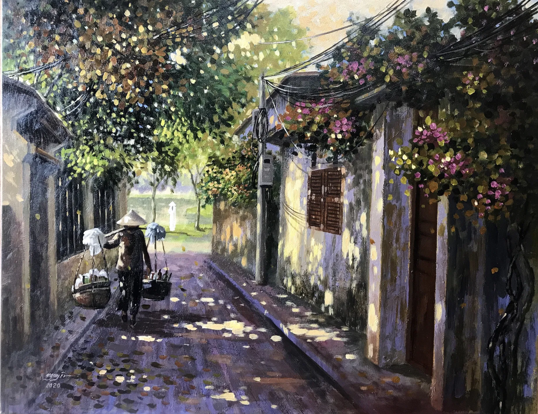 Hình ảnh gánh hàng rong quen thuộc trên các nẻo đường quê