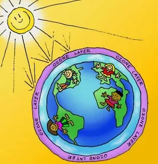 Hình ảnh lỗ thủng tầng ozon nhắc nhở con người về trách nhiệm bảo vệ