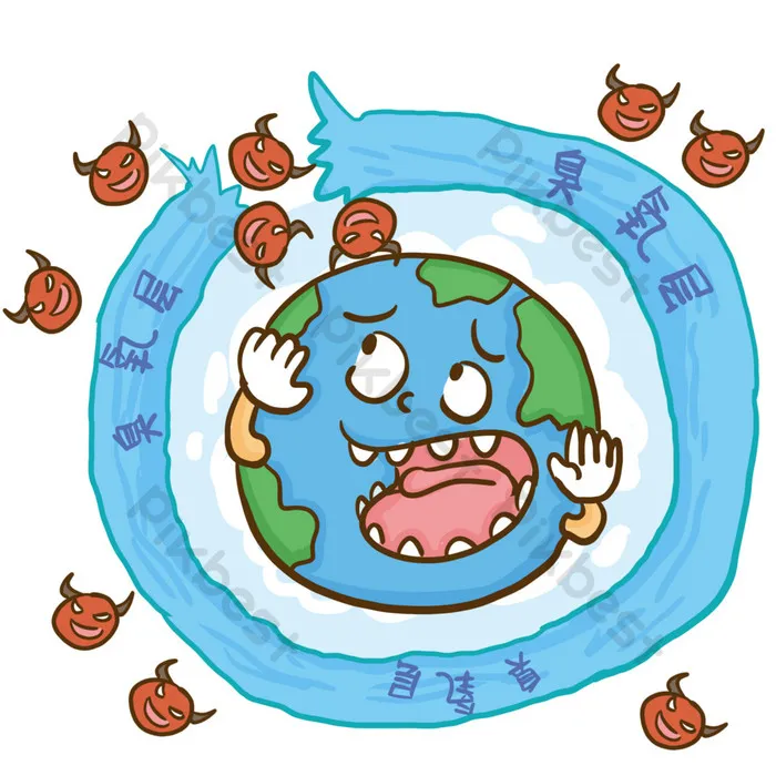 Hình ảnh minh họa cho việc tầng ozon đang bị phá hủy nghiêm trọng