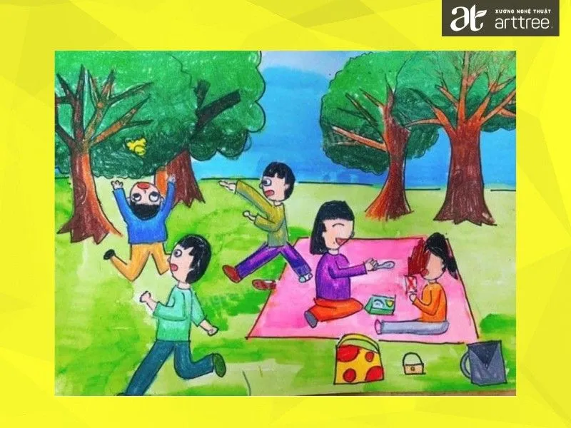 Tranh mùa hè vui vẻ