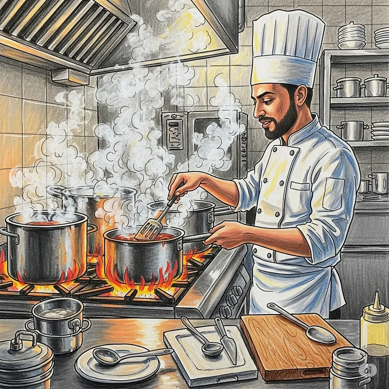 Hình ảnh vẽ tranh ước mơ làm đầu bếp đẹp mắt và sinh động nhất