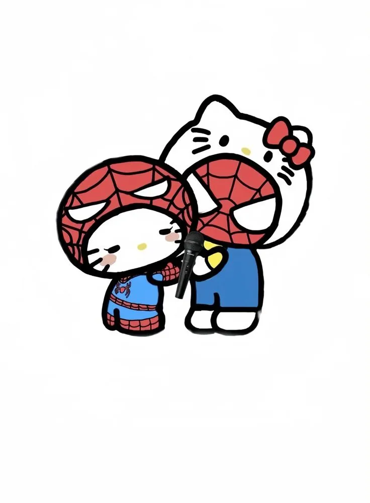 Phiên bản Hello Kitty Người Nhện phong cách vintage