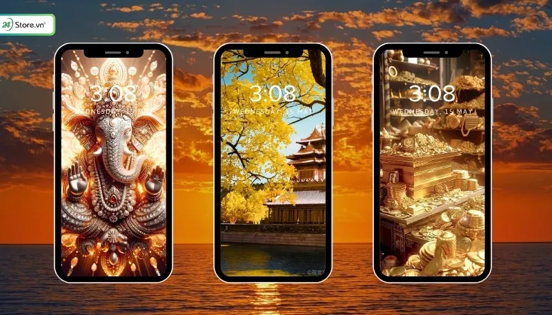 Chọn hình nền có khối vuông giúp người mệnh Thổ củng cố sự nghiệp bền vững