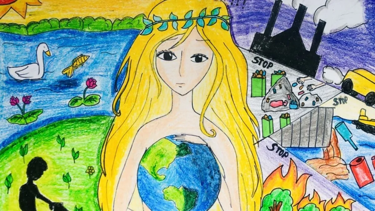 Hình nền vẽ tranh bảo vệ môi trường đẹp nhất về bảo vệ hành tinh