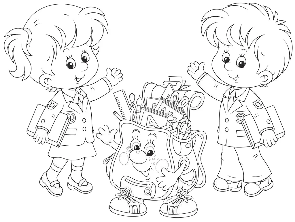 Hình tập tô bé đi học giúp phát triển tư duy màu sắc toàn diện