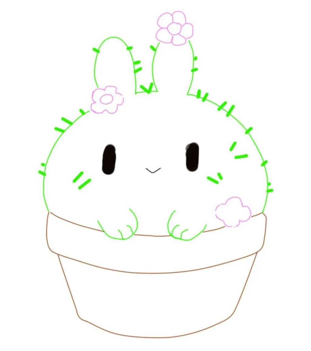 Hình vẽ cây cute mang lại cảm giác tinh tế và nhẹ nhàng