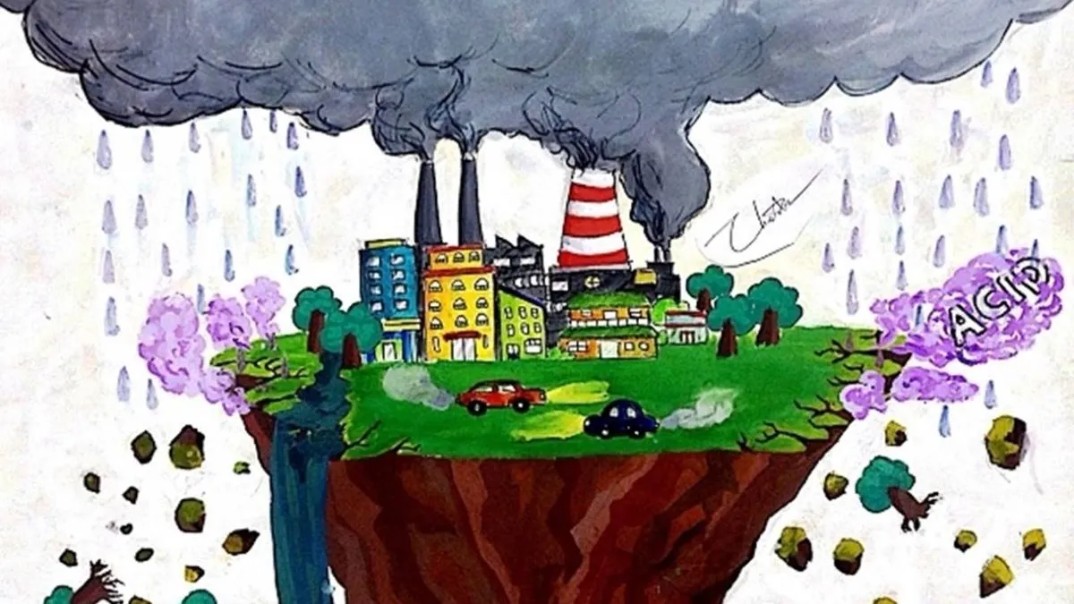 Hình vẽ tranh bảo vệ môi trường đẹp nhất về bảo vệ tầng Ozon