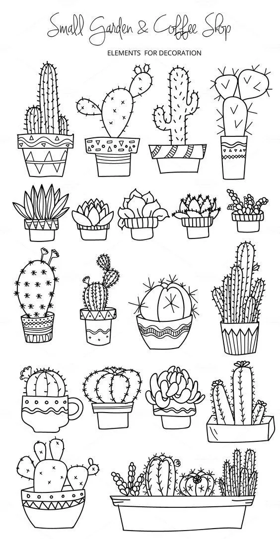 Hình vẽ xương rồng mang lại cảm giác tươi mát cho không gian