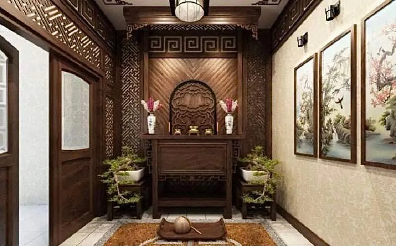 Phòng thờ phong cách tân cổ điển sang trọng